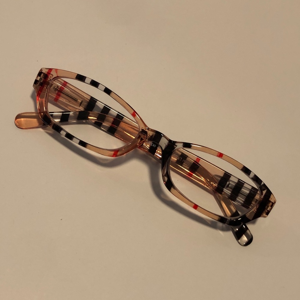 Peepers “Chesterfield Stripe” Readers/Cheaters/Eyeglasses +1.25; Burberry Like